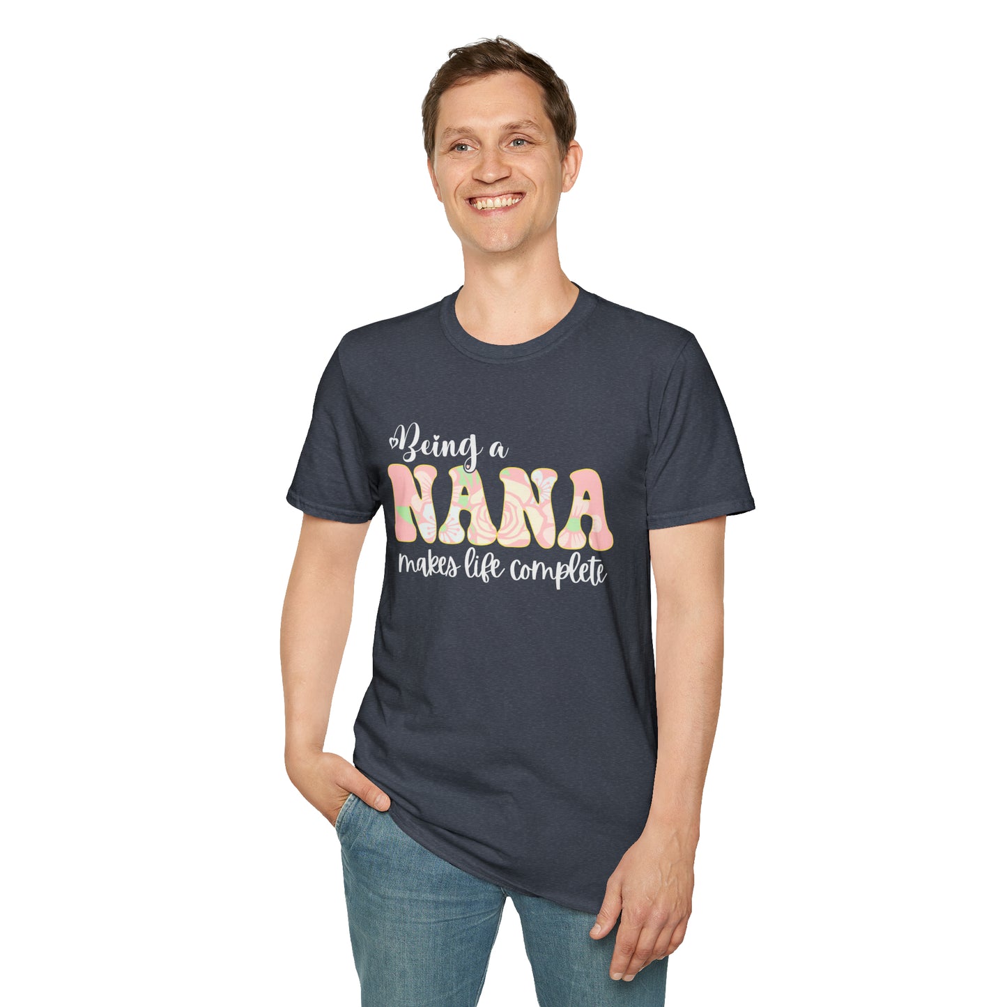 Being a Nana Makes Life Complete Unisex Softstyle T-Shirt