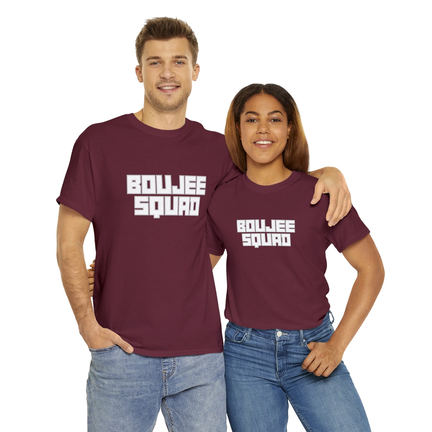 Boujee Squad Unisex Heavy Cotton Tee_WHT Print
