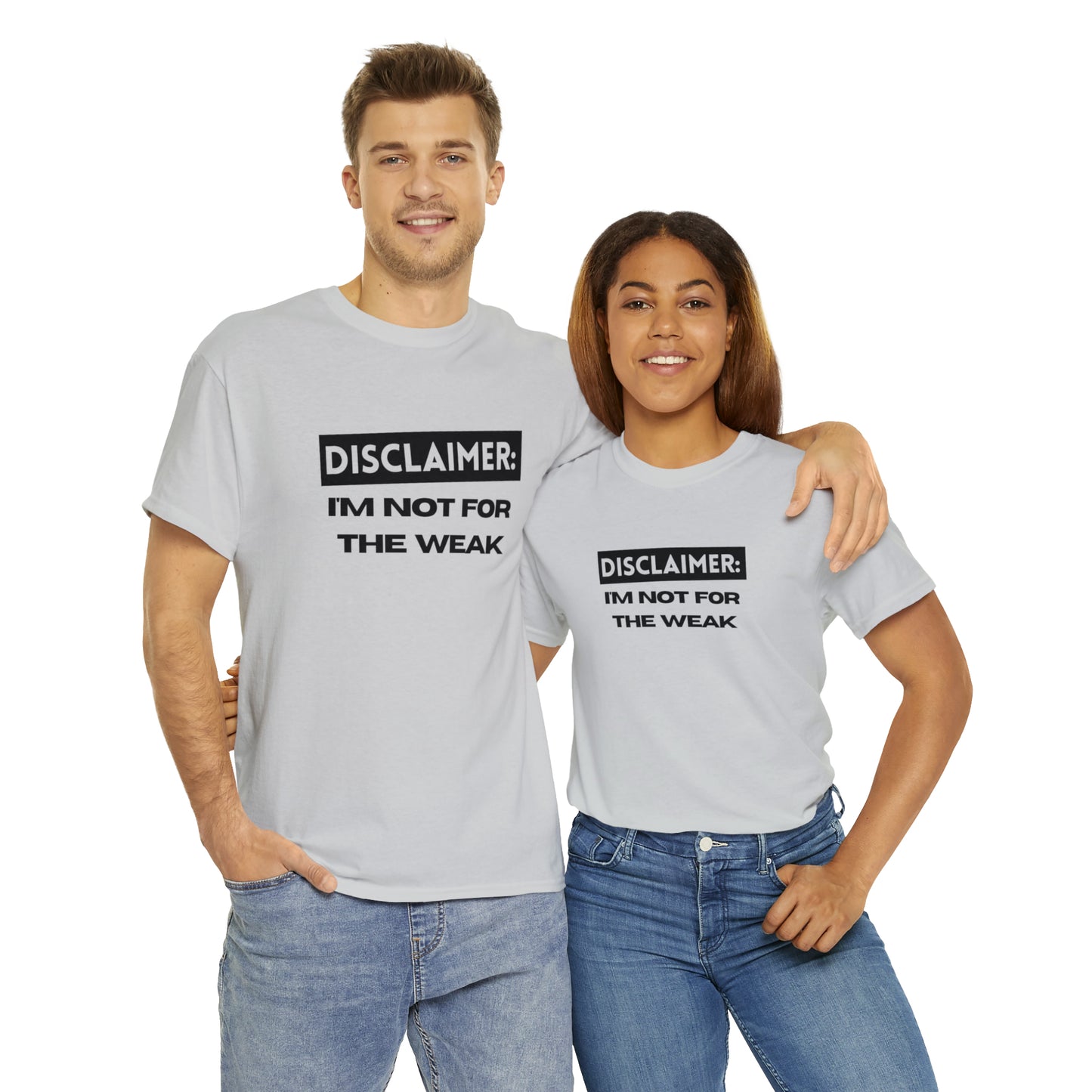 Disclaimer: I'M Not For The Weak Unisex Heavy Cotton Tee_BLK
