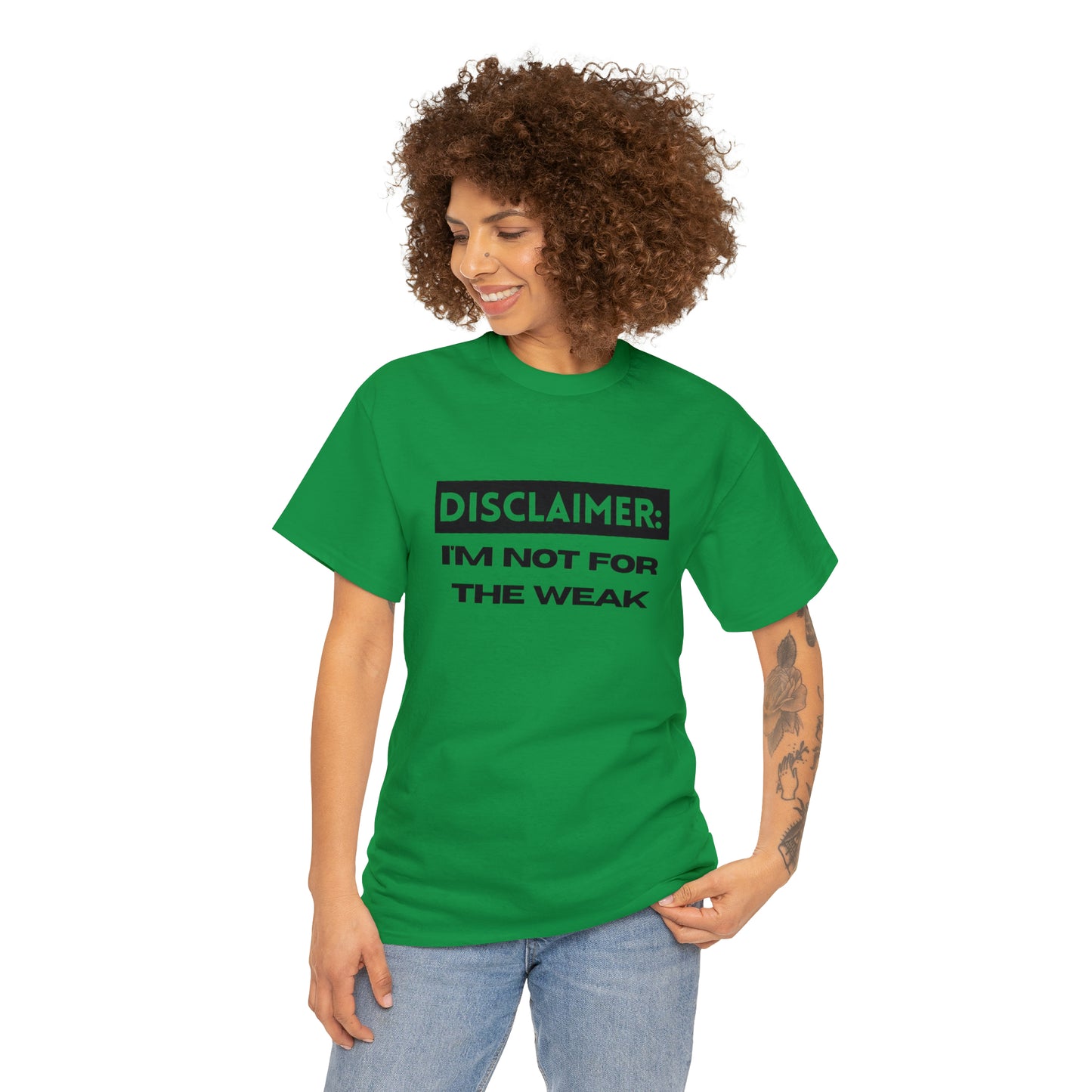 Disclaimer: I'M Not For The Weak Unisex Heavy Cotton Tee_BLK
