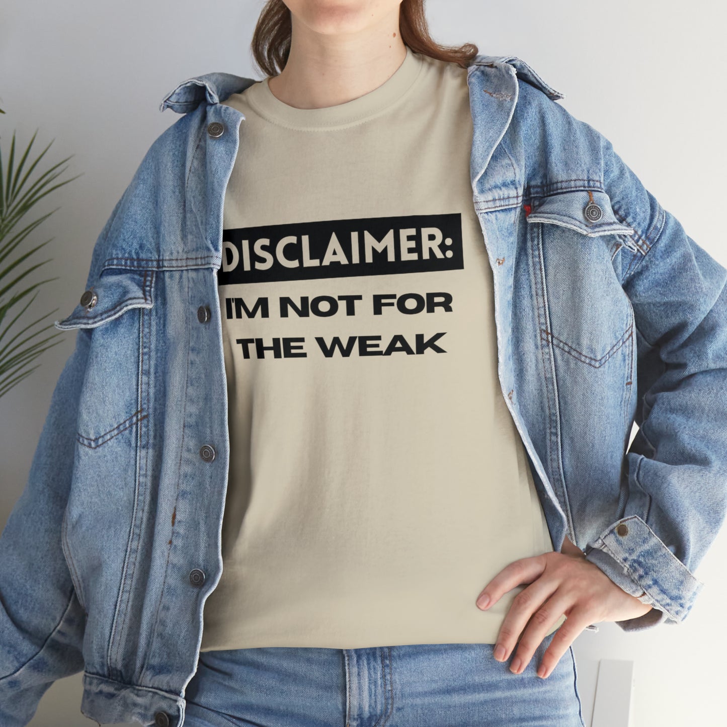 Disclaimer: I'M Not For The Weak Unisex Heavy Cotton Tee_BLK
