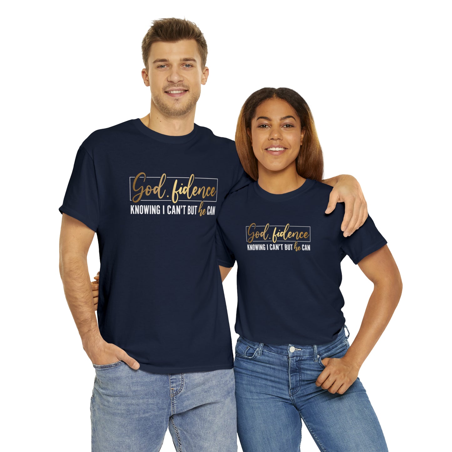 God-fidence Unisex Heavy Cotton Tee - Black Print