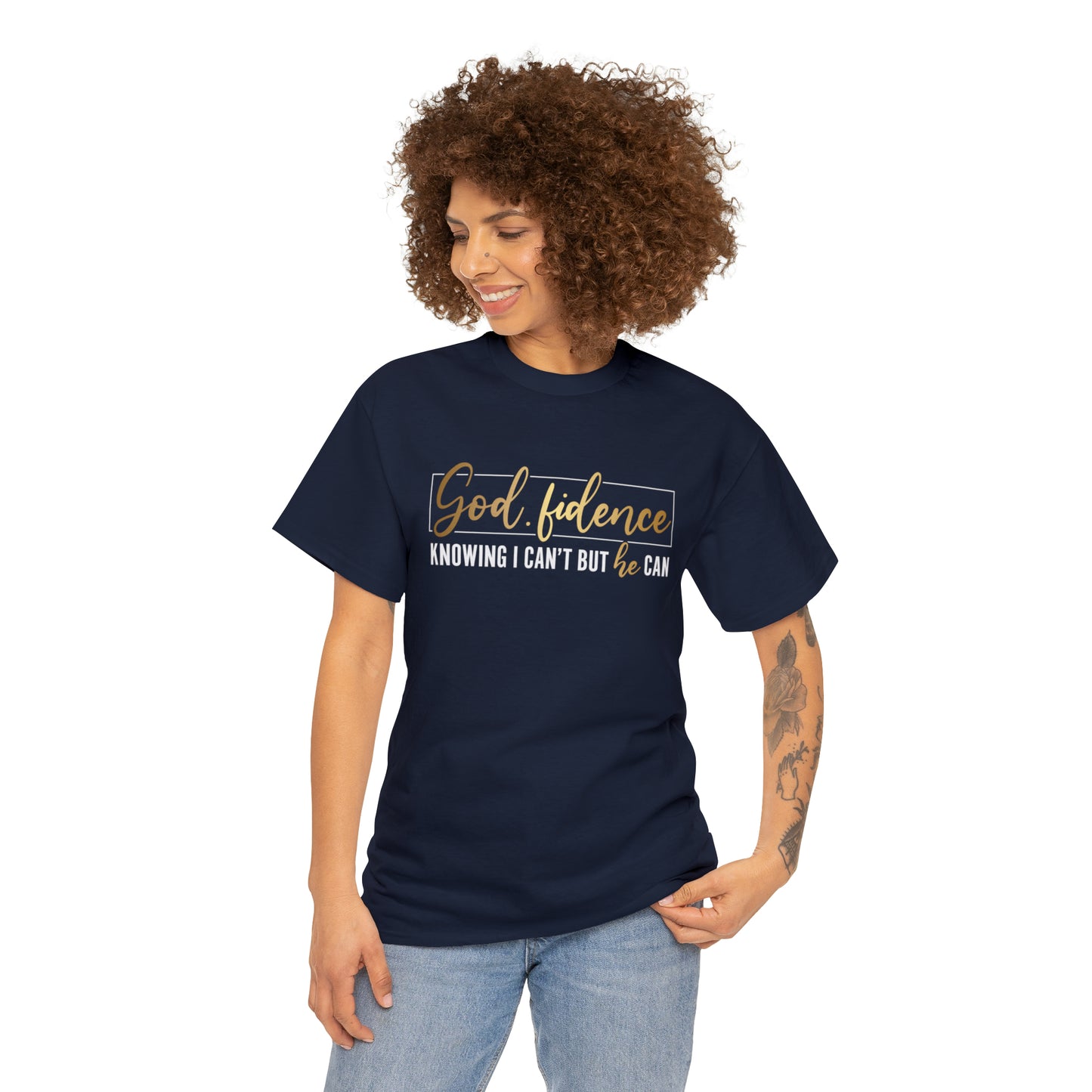 God-fidence Unisex Heavy Cotton Tee - Black Print