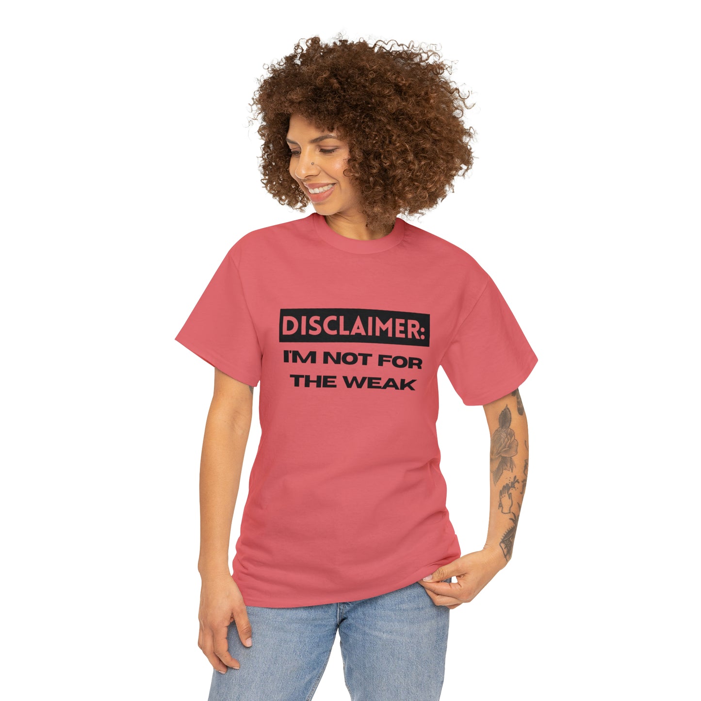 Disclaimer: I'M Not For The Weak Unisex Heavy Cotton Tee_BLK