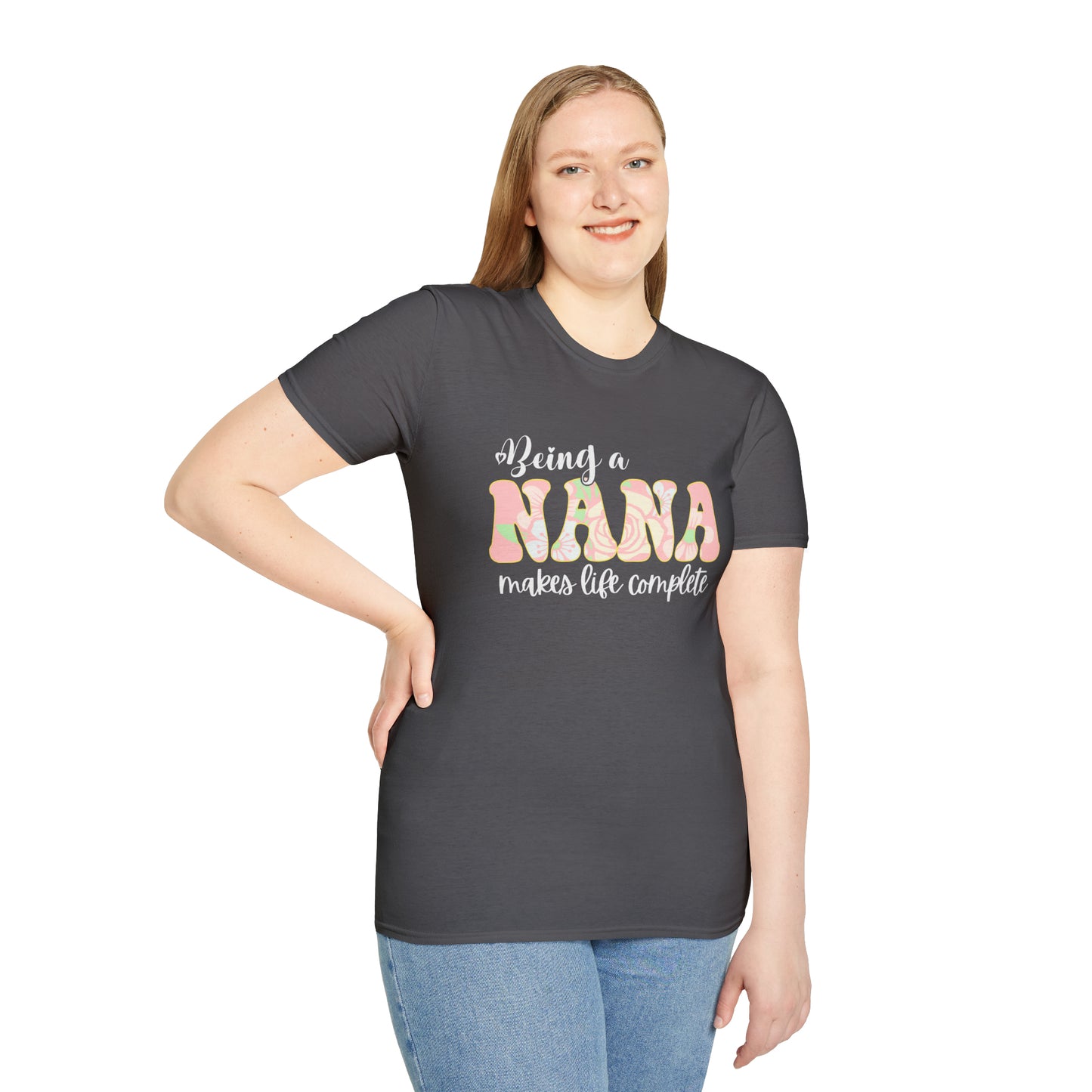 Being a Nana Makes Life Complete Unisex Softstyle T-Shirt