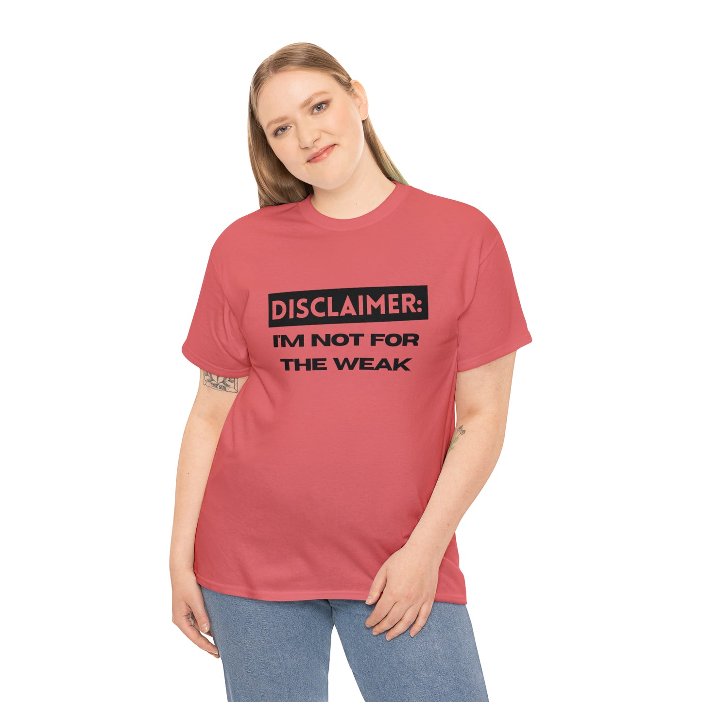 Disclaimer: I'M Not For The Weak Unisex Heavy Cotton Tee_BLK