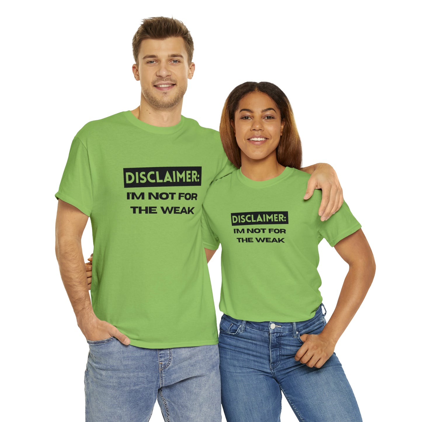 Disclaimer: I'M Not For The Weak Unisex Heavy Cotton Tee_BLK