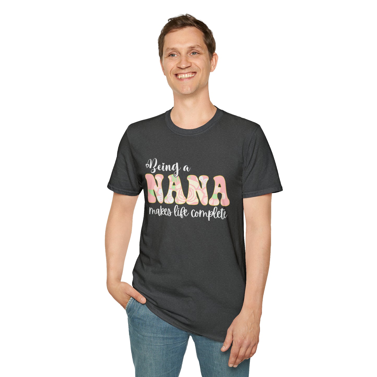 Being a Nana Makes Life Complete Unisex Softstyle T-Shirt