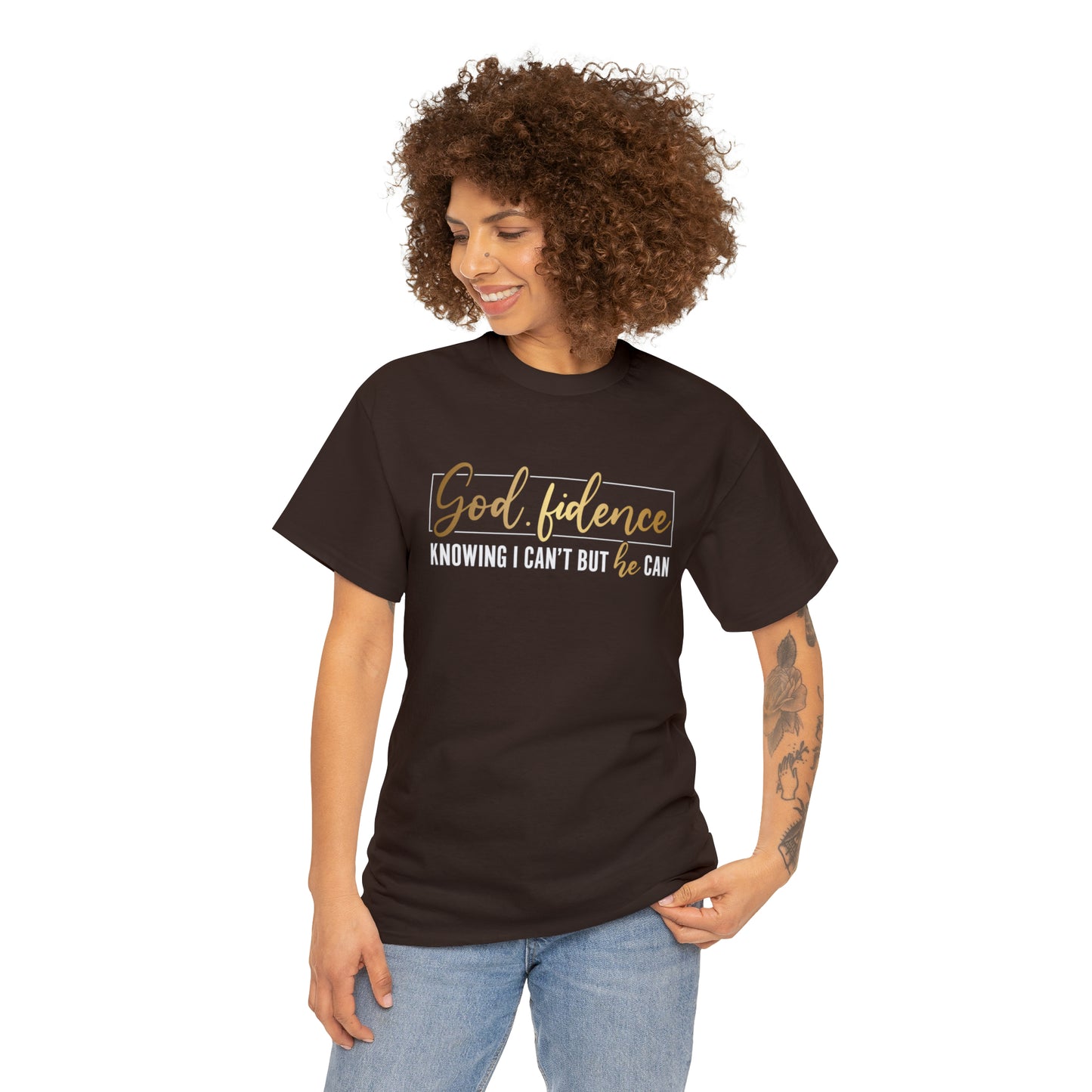 God-fidence Unisex Heavy Cotton Tee - Black Print