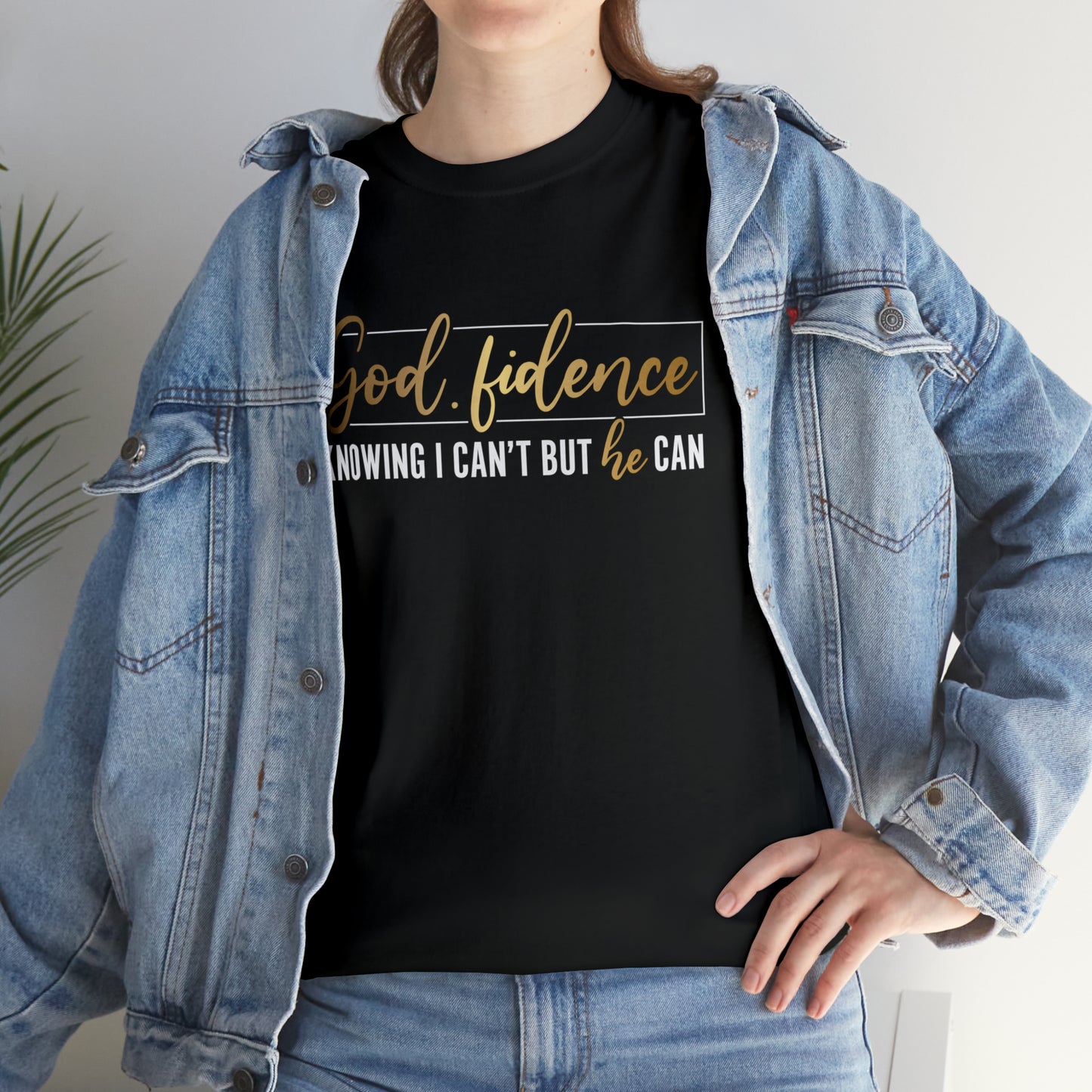 God-fidence Unisex Heavy Cotton Tee - Black Print