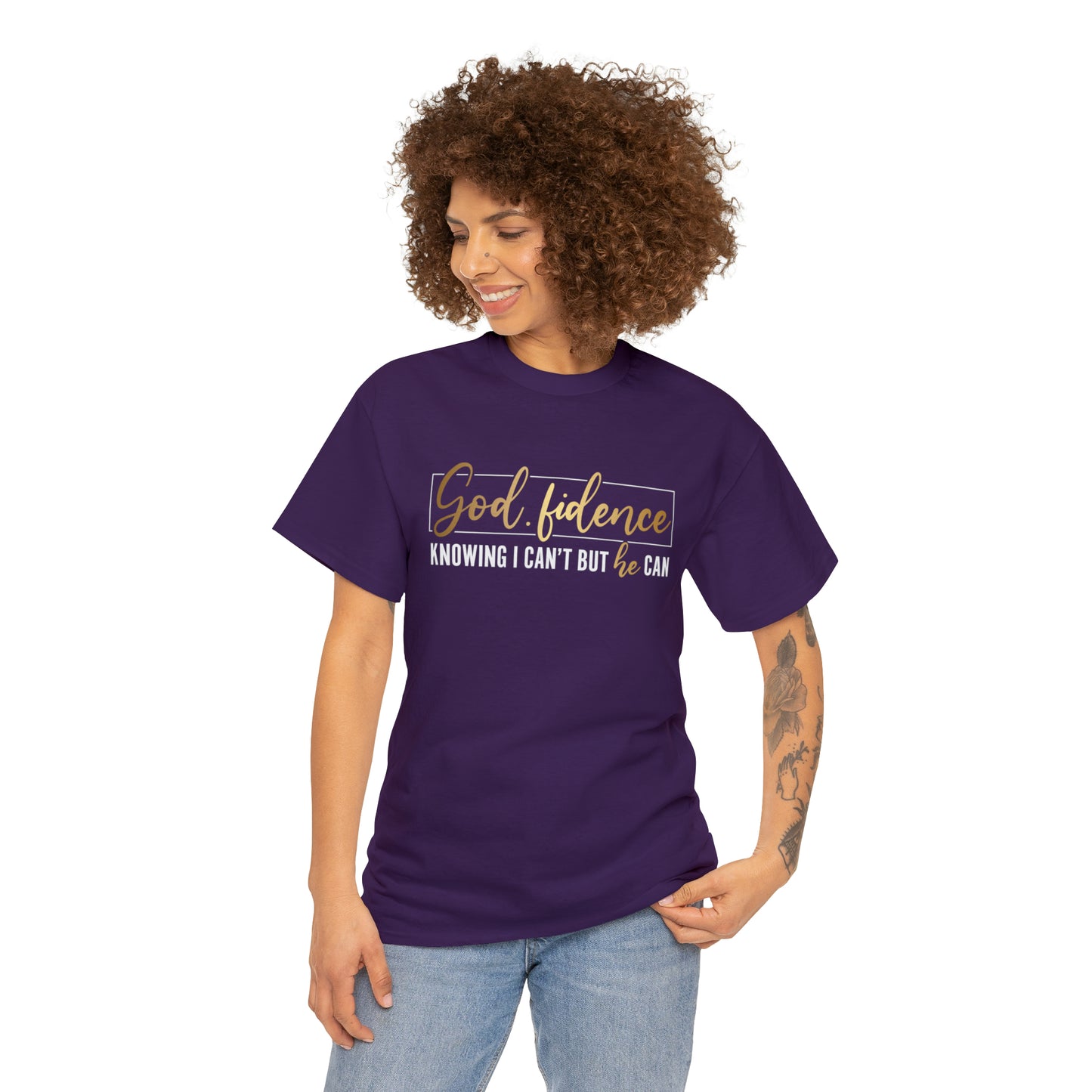God-fidence Unisex Heavy Cotton Tee - Black Print
