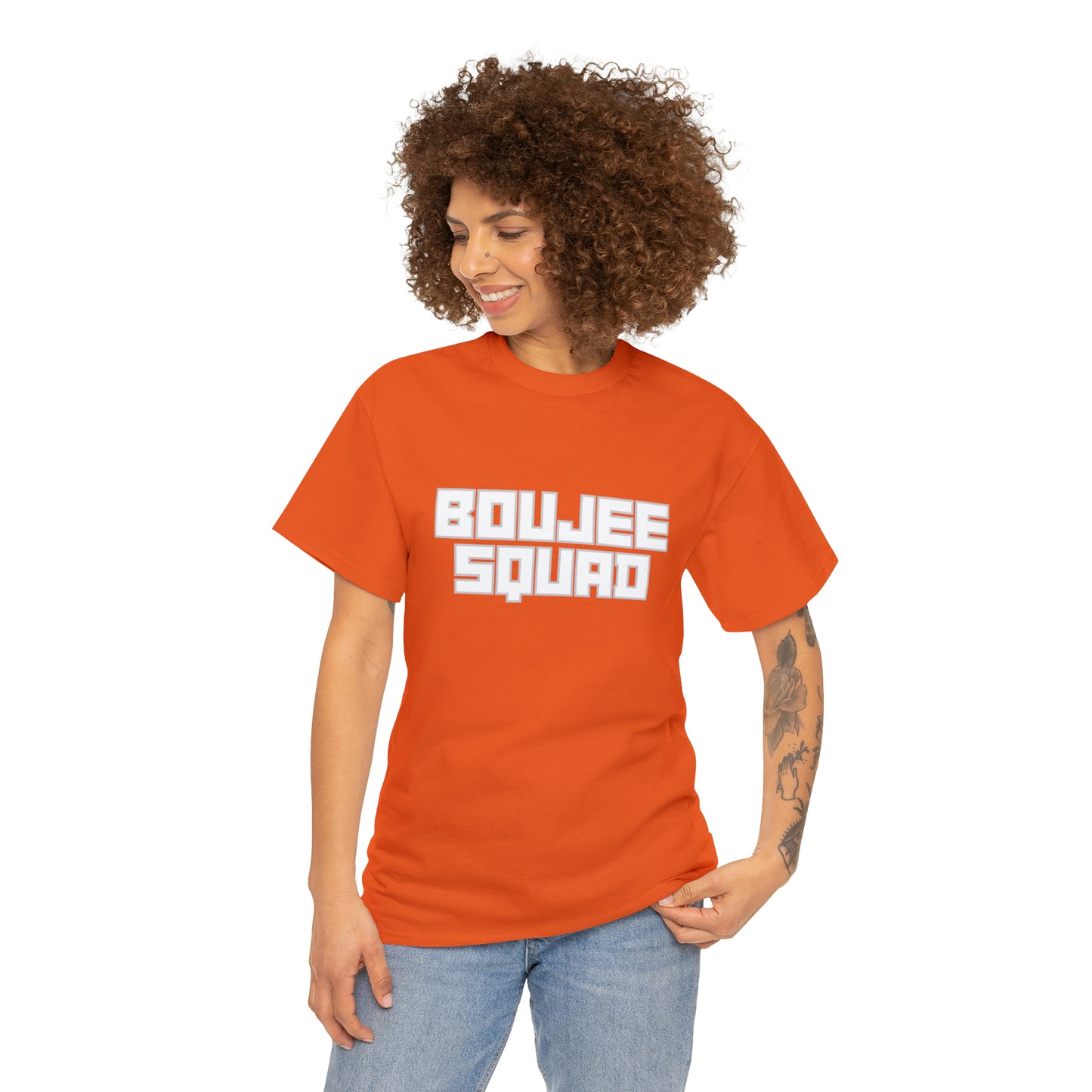 Boujee Squad Unisex Heavy Cotton Tee_WHT Print