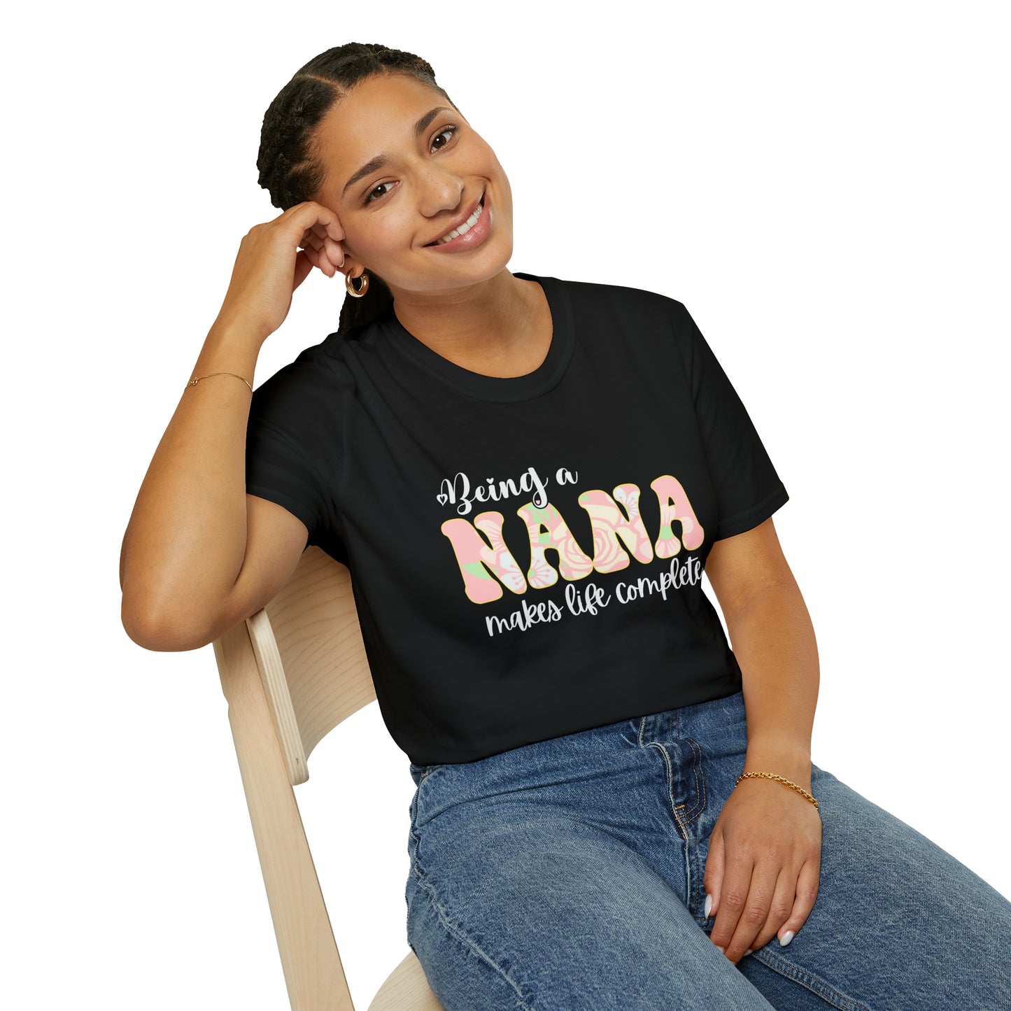 Being a Nana Makes Life Complete Unisex Softstyle T-Shirt