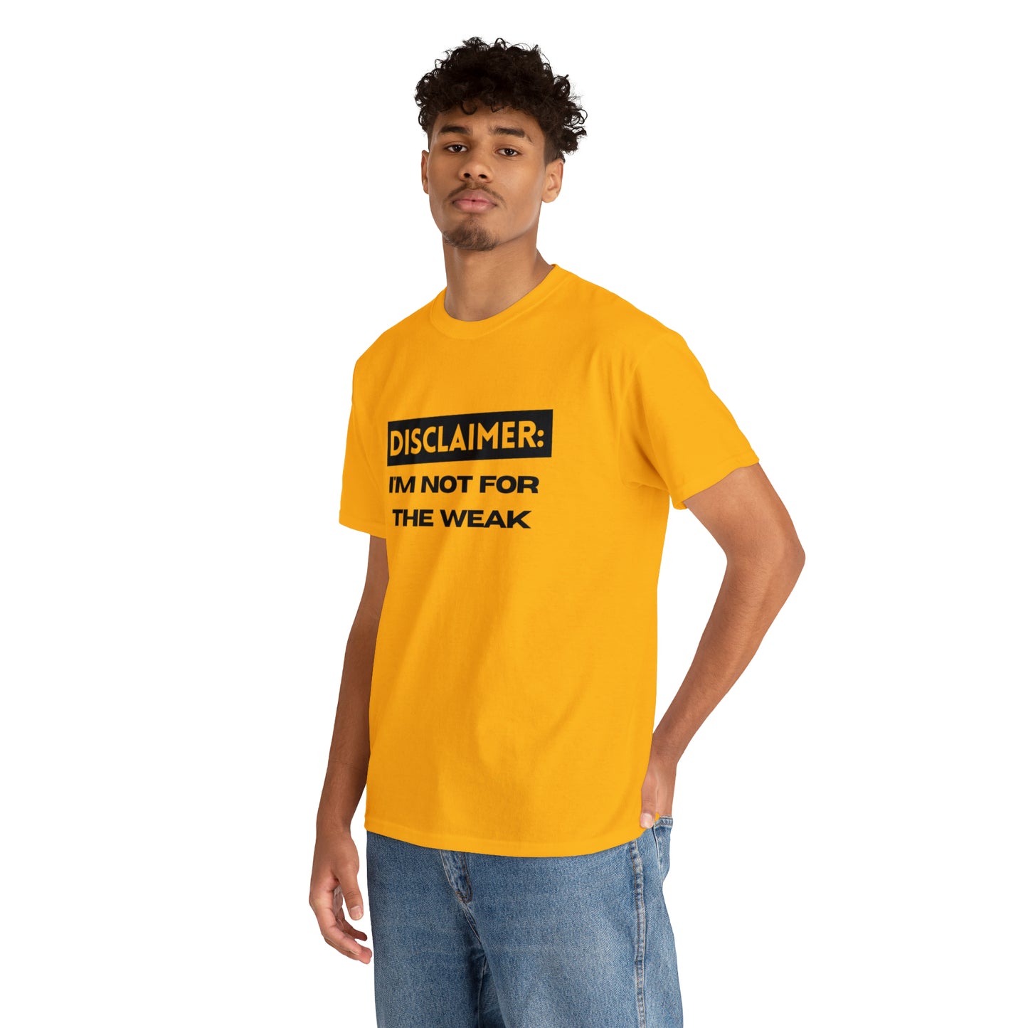 Disclaimer: I'M Not For The Weak Unisex Heavy Cotton Tee_BLK