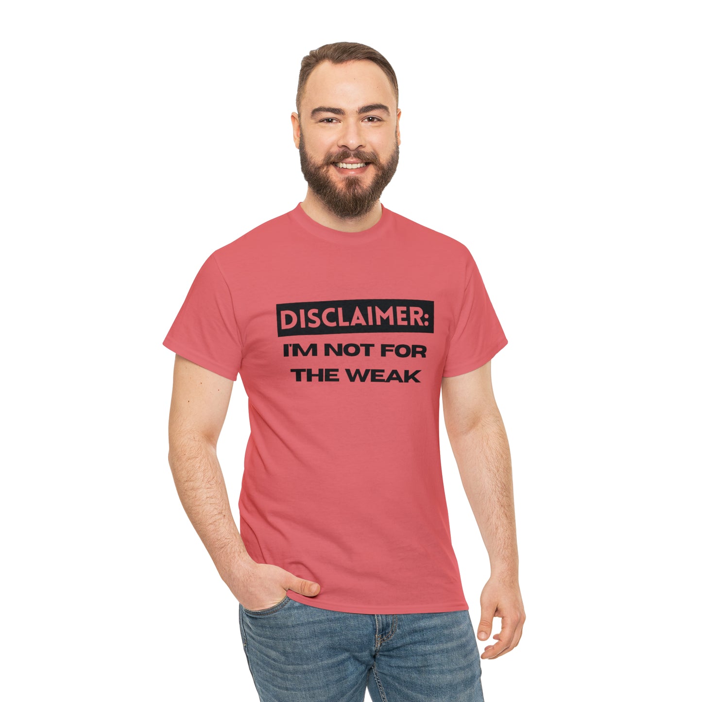 Disclaimer: I'M Not For The Weak Unisex Heavy Cotton Tee_BLK