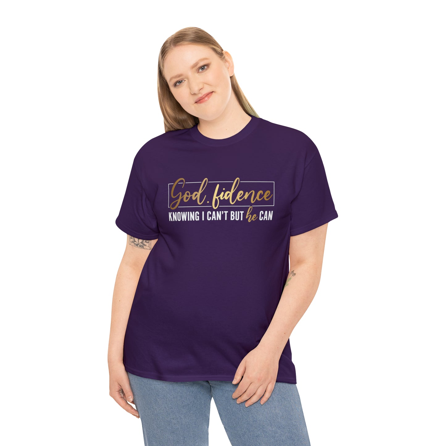God-fidence Unisex Heavy Cotton Tee - Black Print