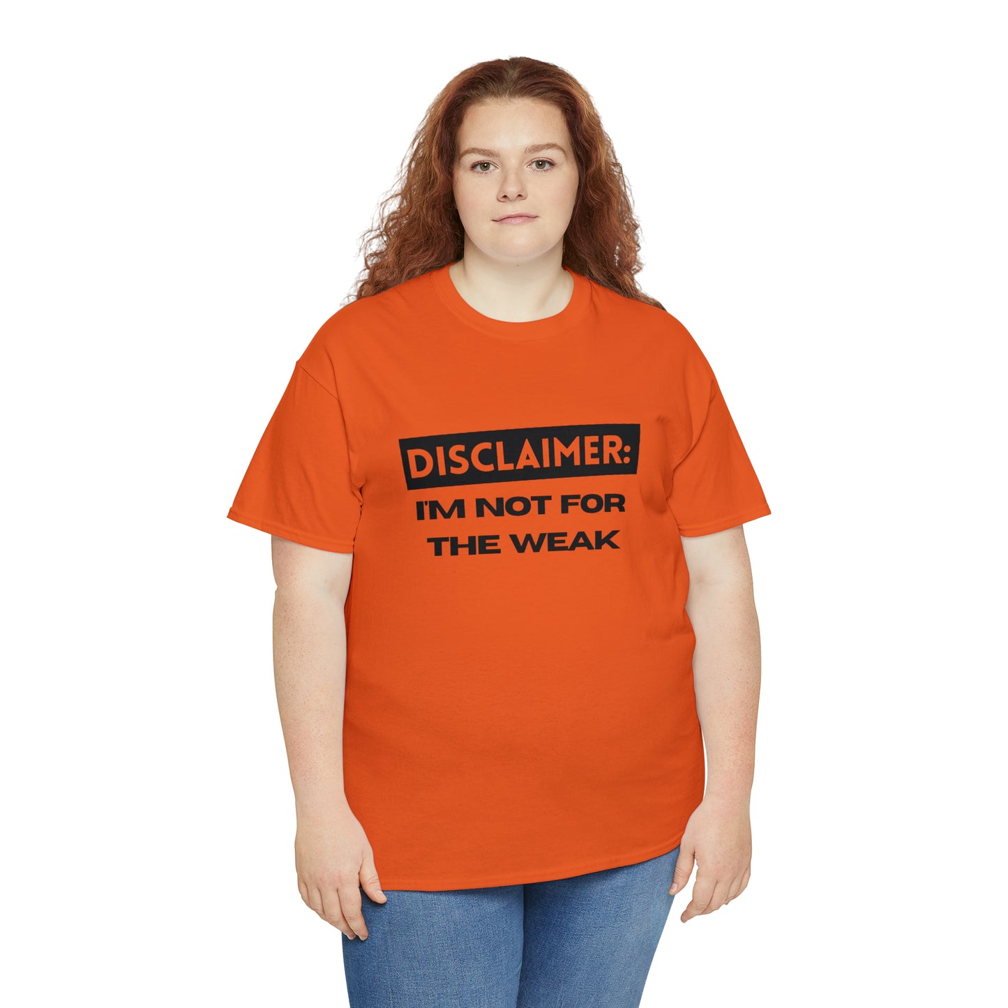 Disclaimer: I'M Not For The Weak Unisex Heavy Cotton Tee_BLK