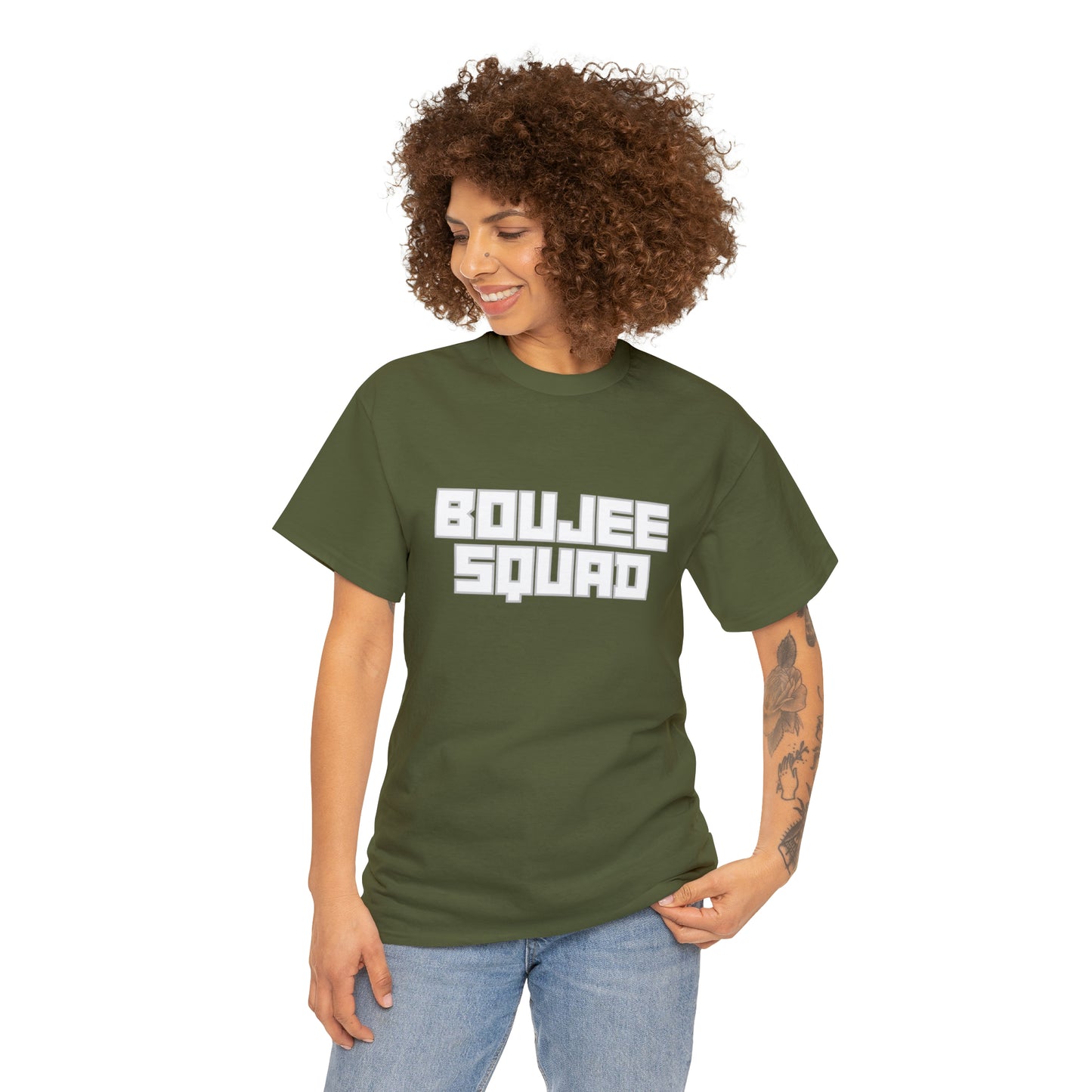 Boujee Squad Unisex Heavy Cotton Tee_WHT Print