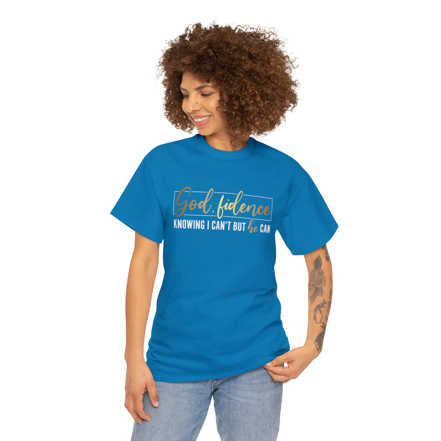 God-fidence Unisex Heavy Cotton Tee - Black Print