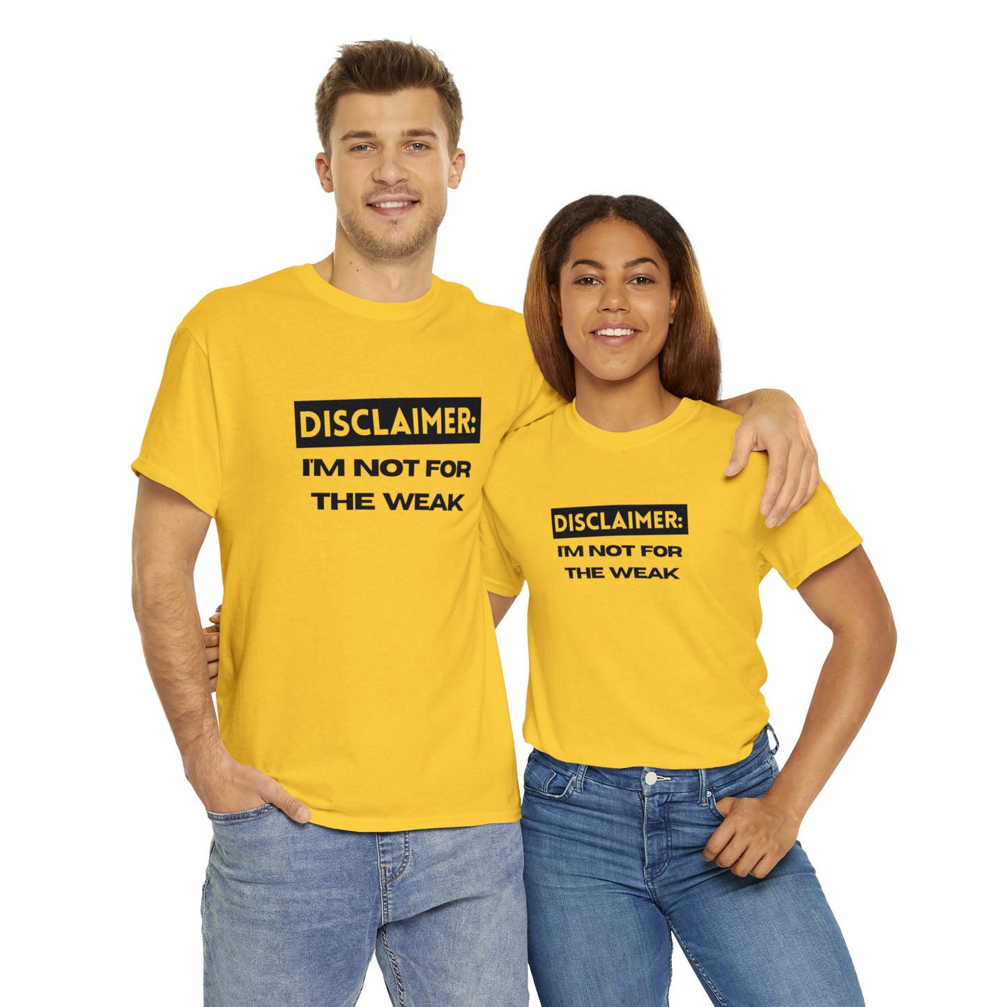 Disclaimer: I'M Not For The Weak Unisex Heavy Cotton Tee_BLK
