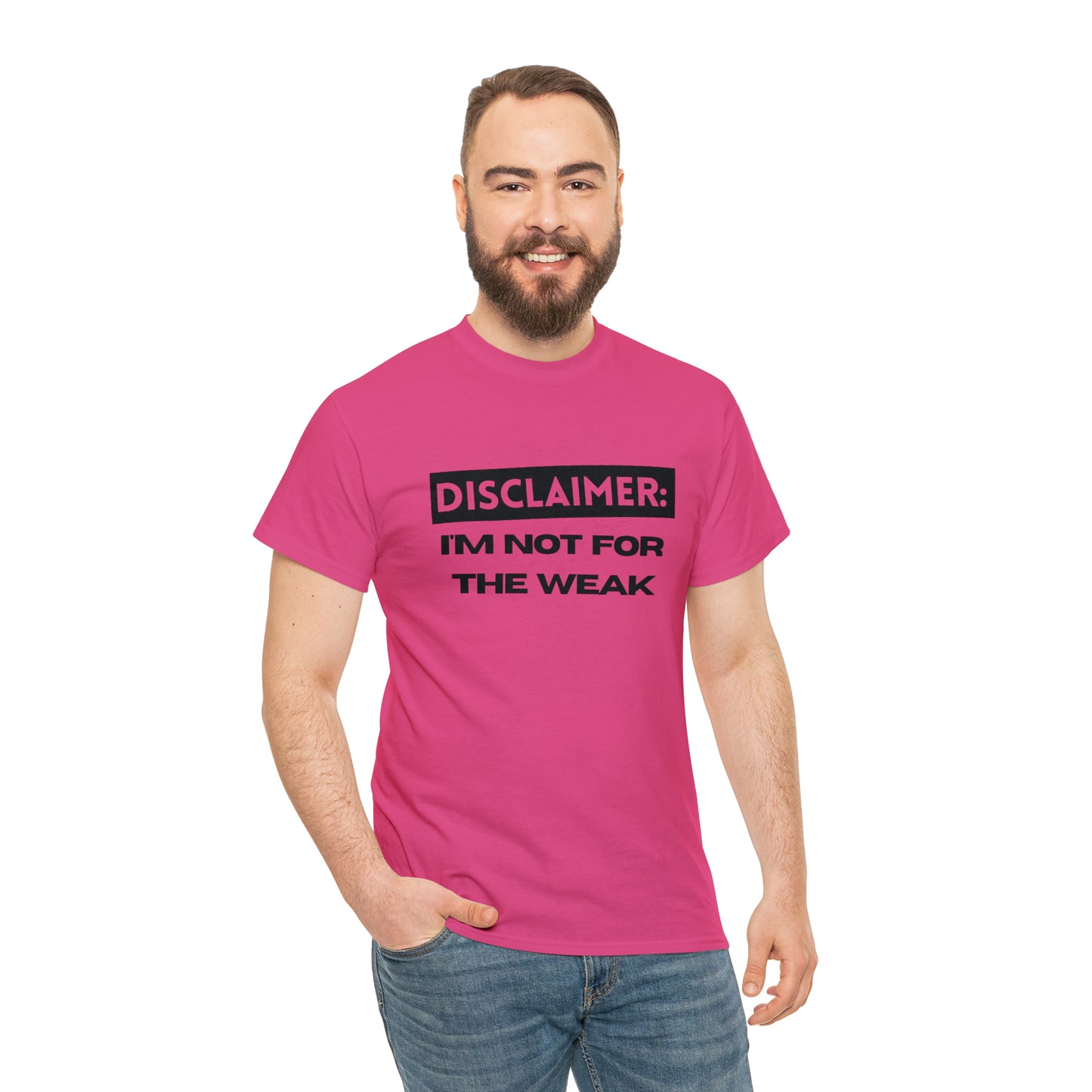 Disclaimer: I'M Not For The Weak Unisex Heavy Cotton Tee_BLK