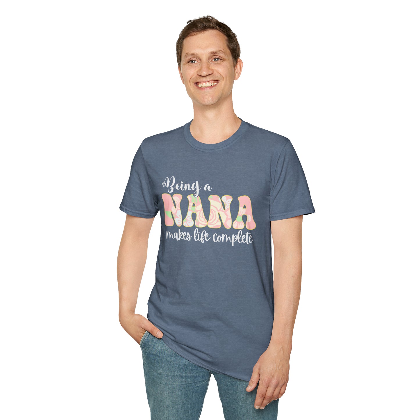 Being a Nana Makes Life Complete Unisex Softstyle T-Shirt