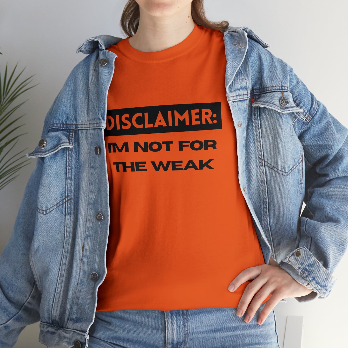 Disclaimer: I'M Not For The Weak Unisex Heavy Cotton Tee_BLK