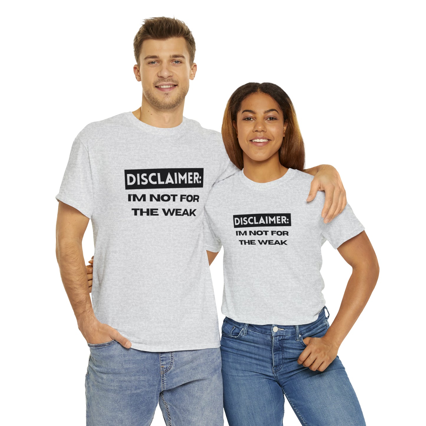 Disclaimer: I'M Not For The Weak Unisex Heavy Cotton Tee_BLK