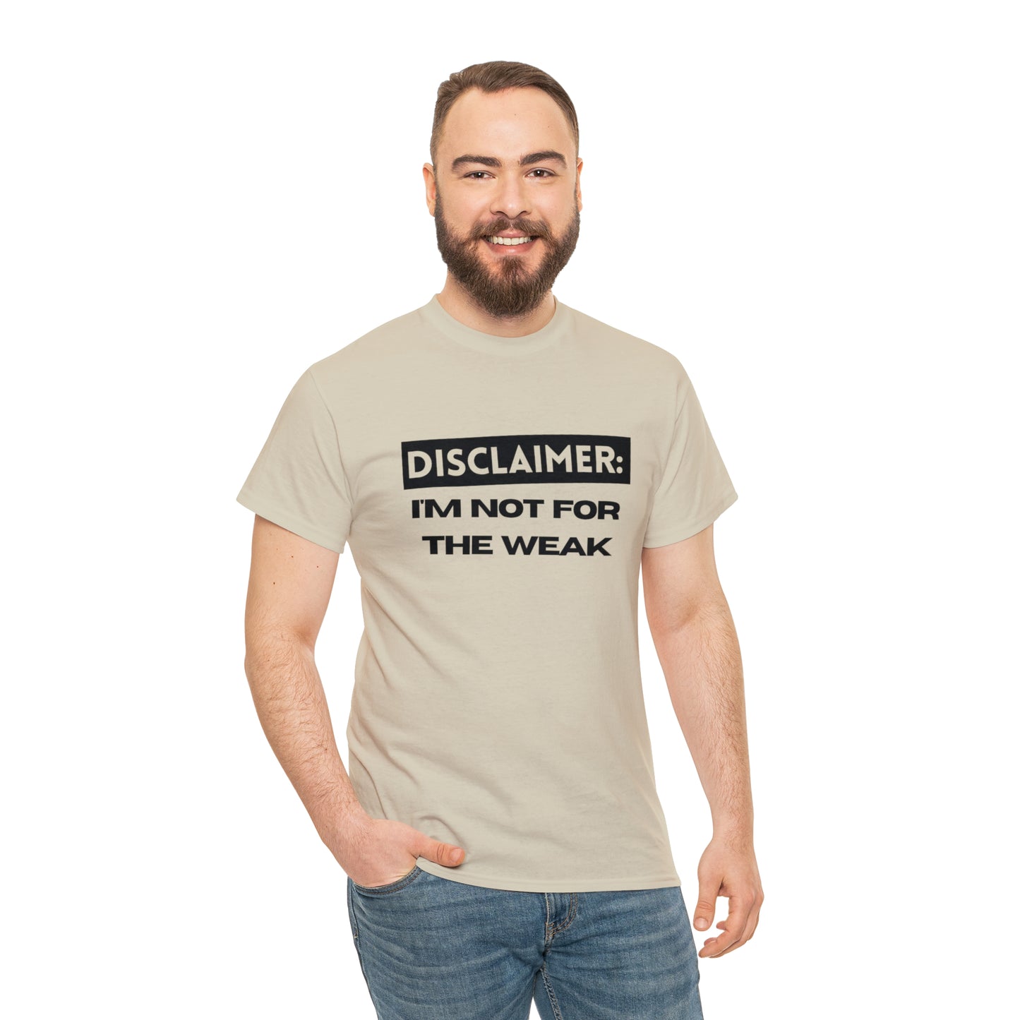 Disclaimer: I'M Not For The Weak Unisex Heavy Cotton Tee_BLK