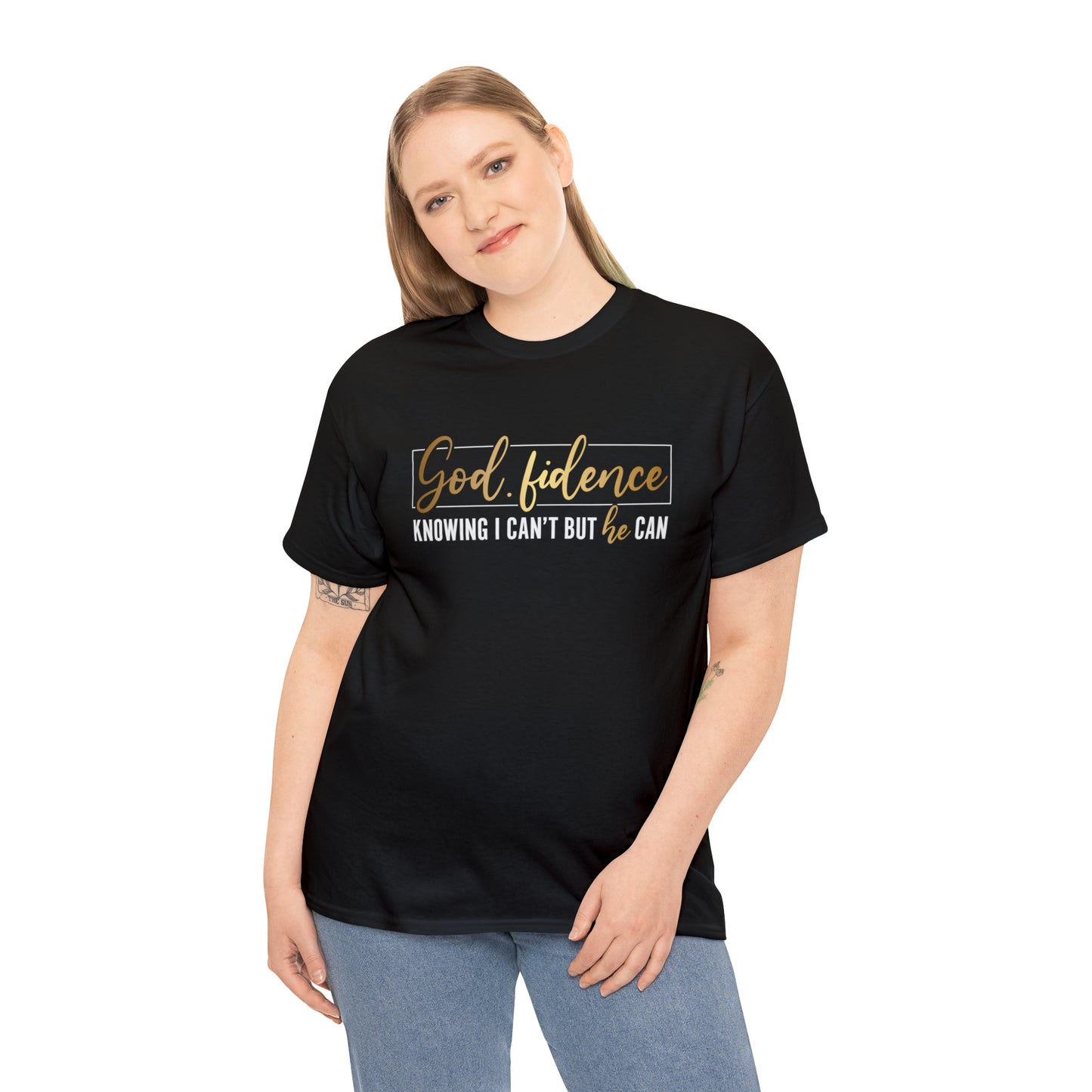 God-fidence Unisex Heavy Cotton Tee - Black Print