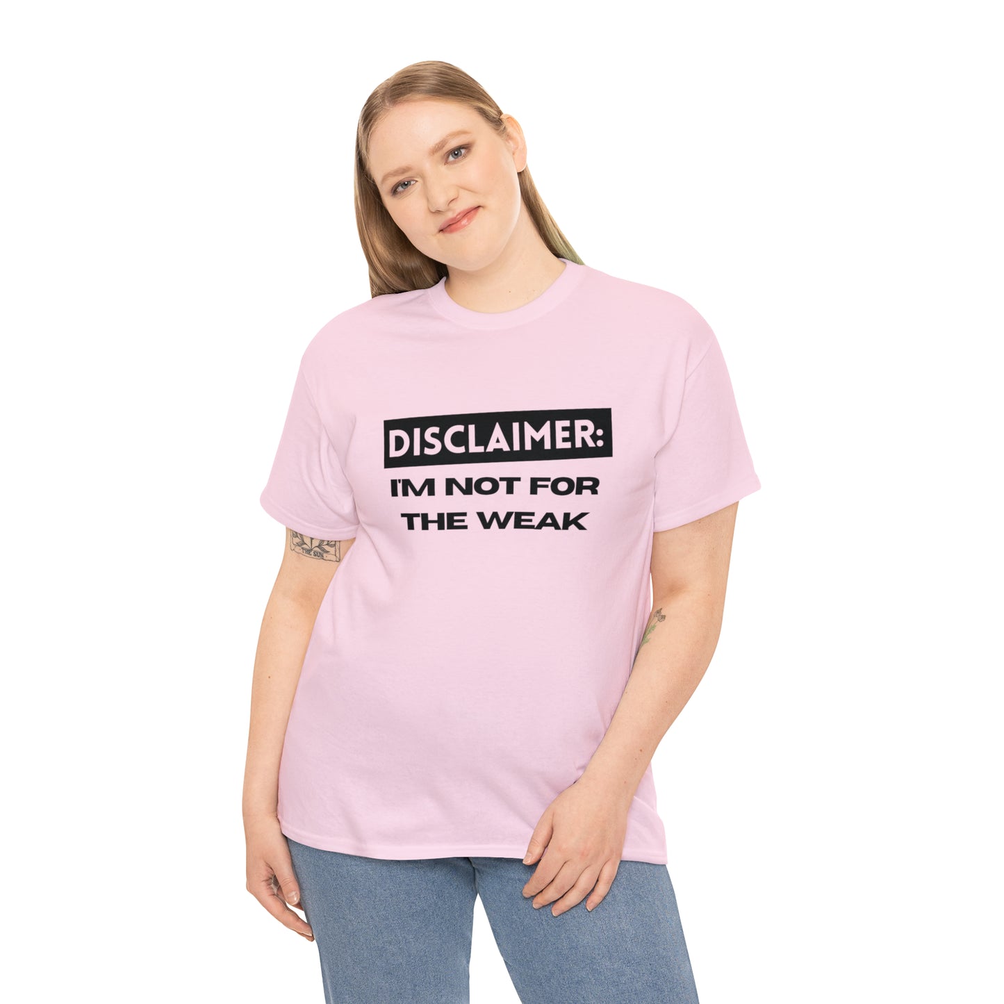 Disclaimer: I'M Not For The Weak Unisex Heavy Cotton Tee_BLK