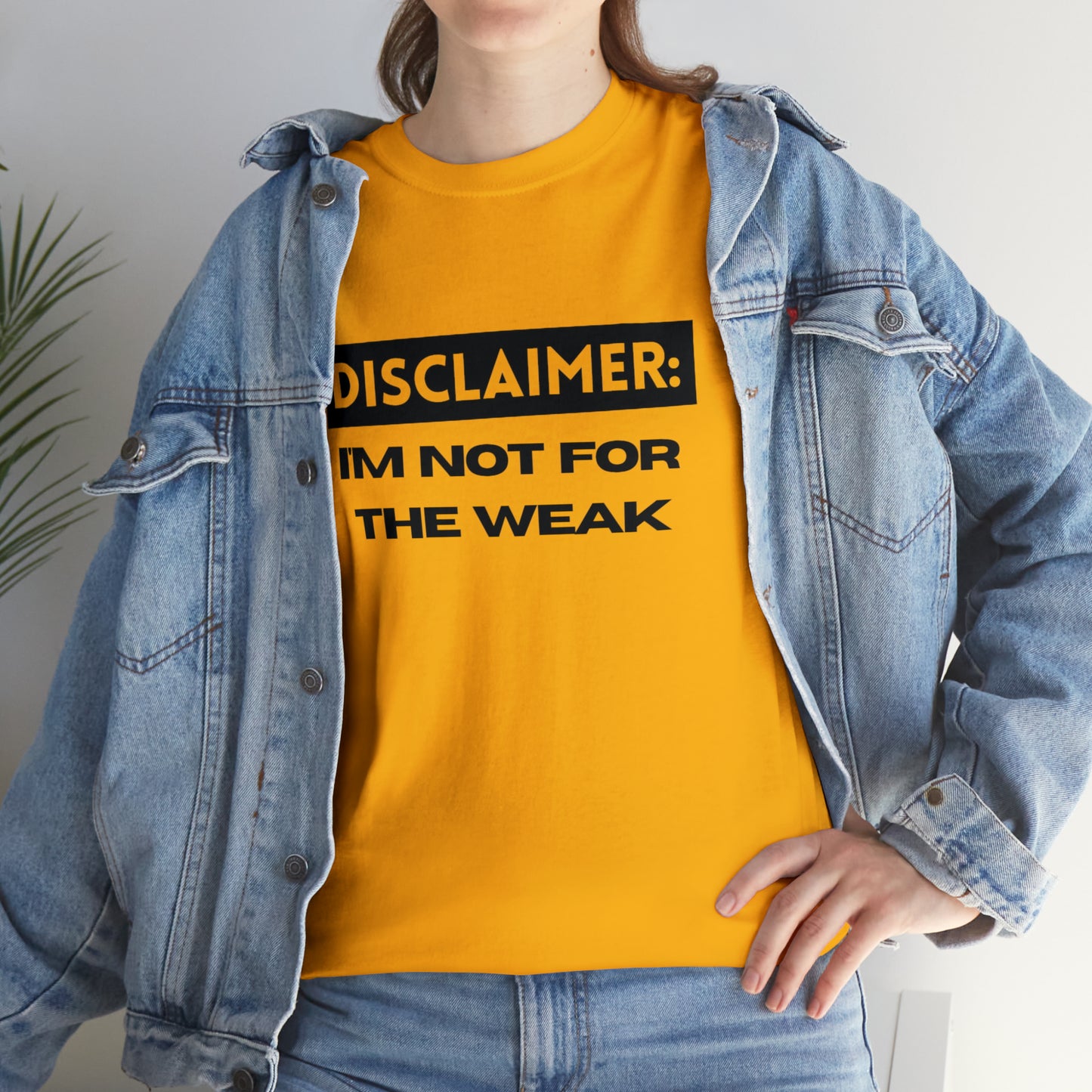 Disclaimer: I'M Not For The Weak Unisex Heavy Cotton Tee_BLK
