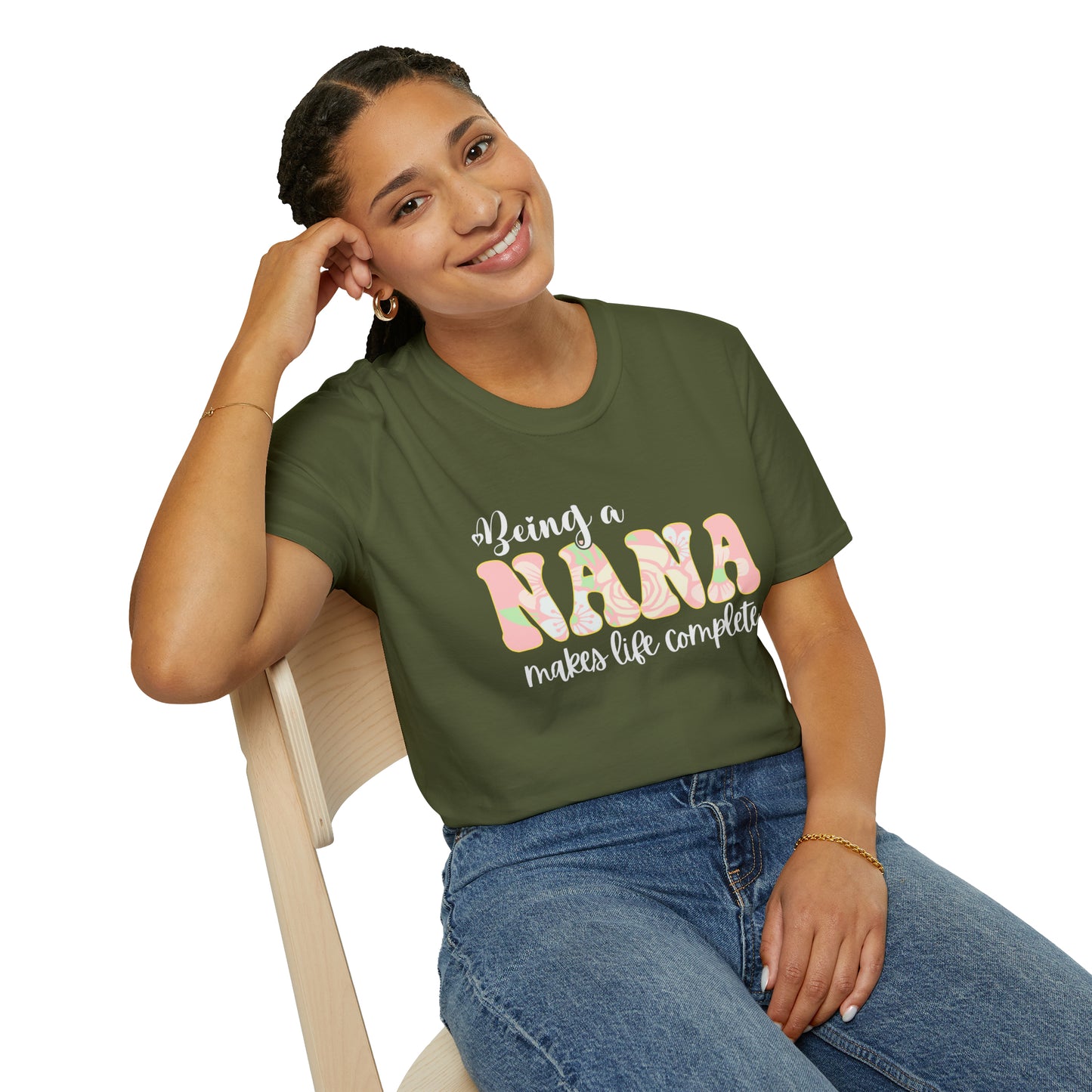 Being a Nana Makes Life Complete Unisex Softstyle T-Shirt