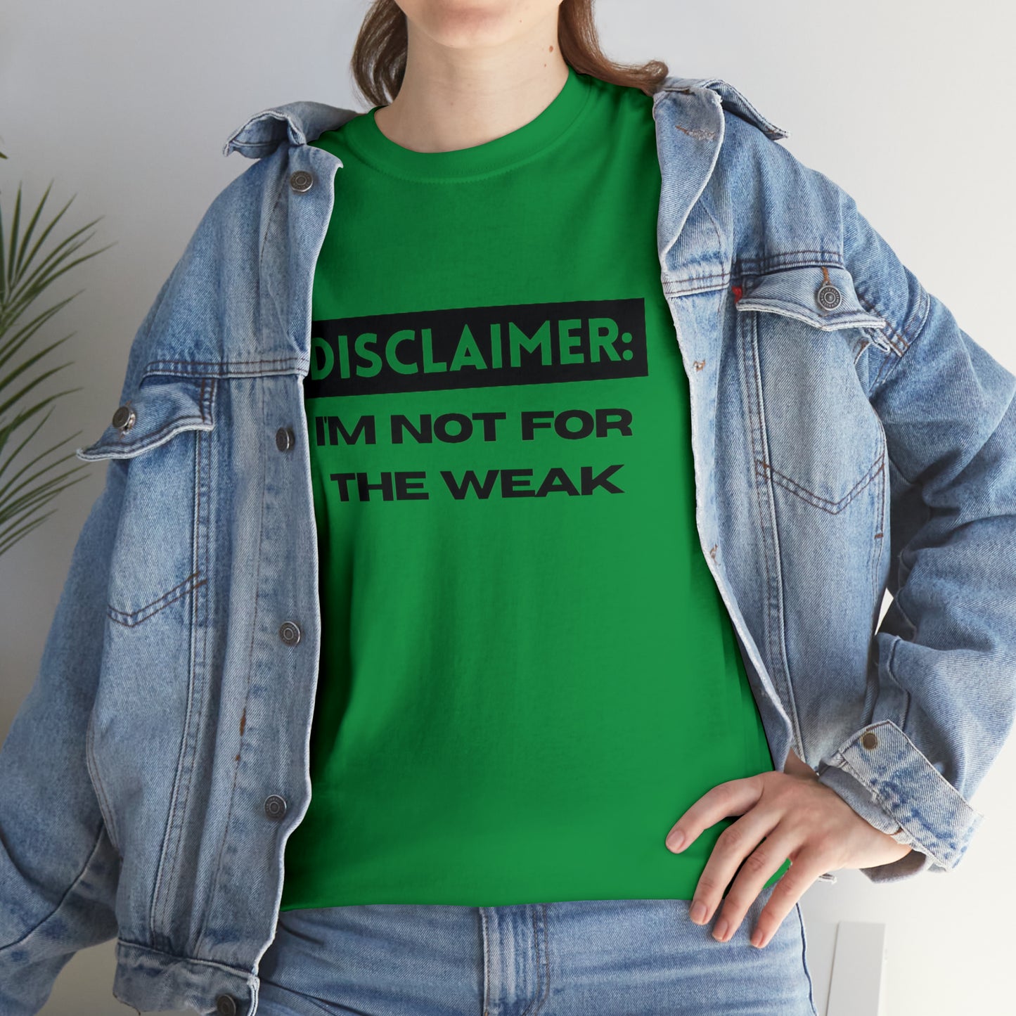 Disclaimer: I'M Not For The Weak Unisex Heavy Cotton Tee_BLK
