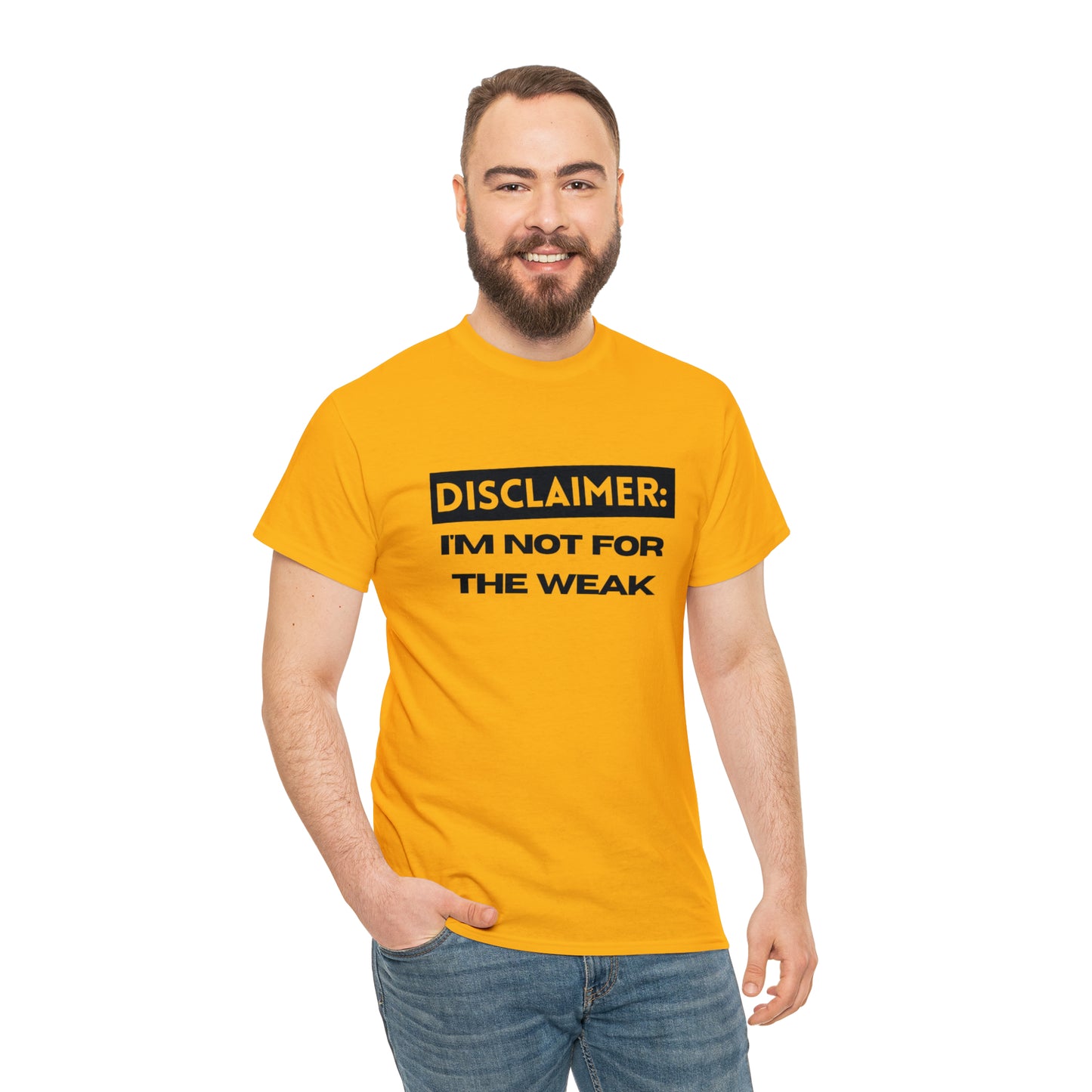 Disclaimer: I'M Not For The Weak Unisex Heavy Cotton Tee_BLK