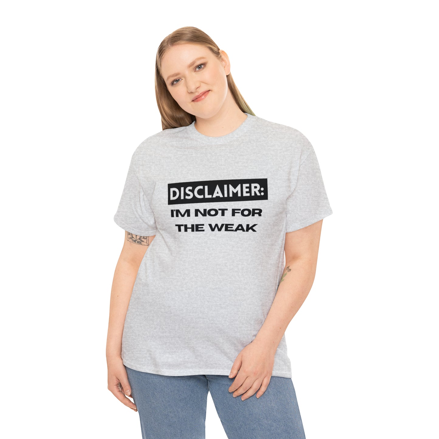Disclaimer: I'M Not For The Weak Unisex Heavy Cotton Tee_BLK