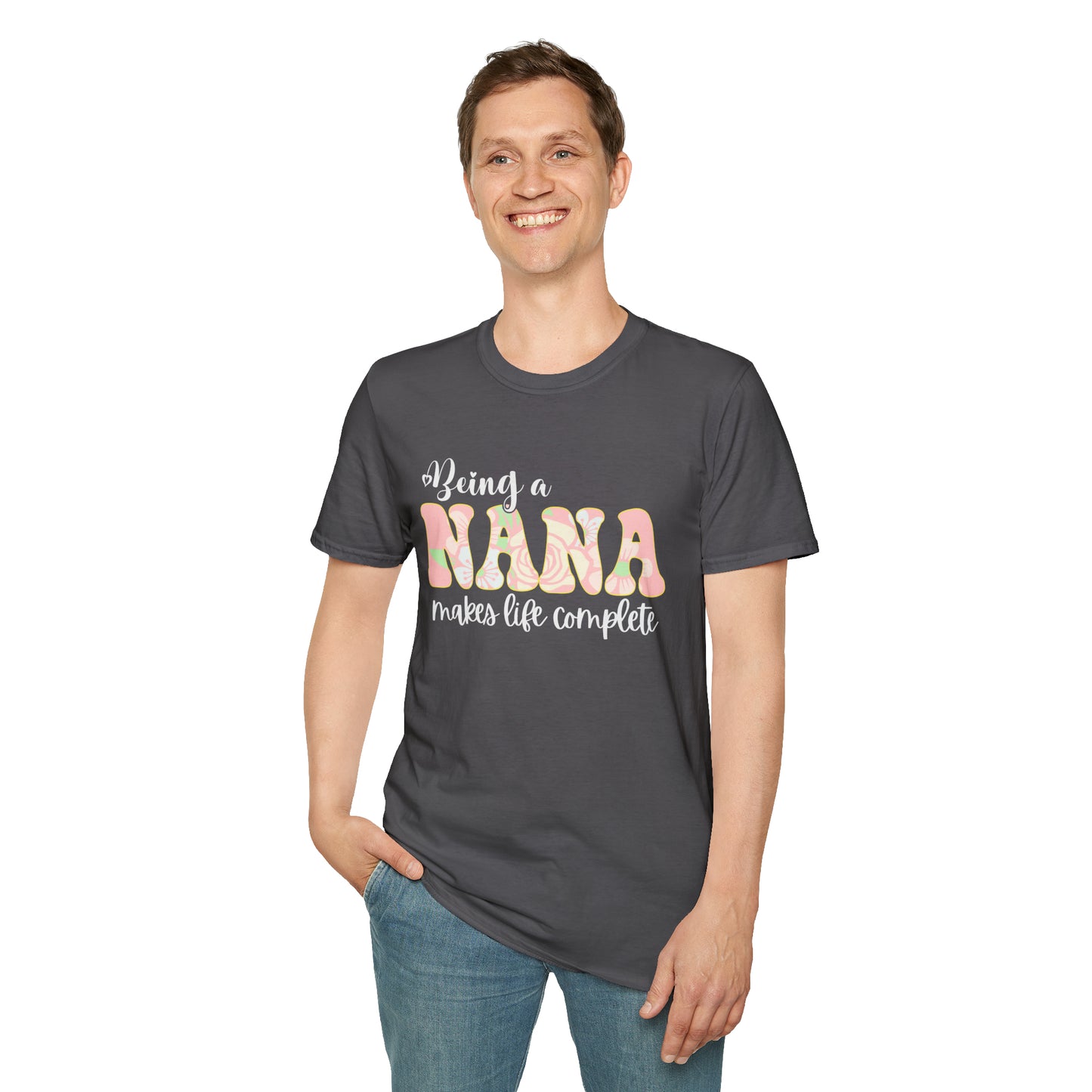 Being a Nana Makes Life Complete Unisex Softstyle T-Shirt