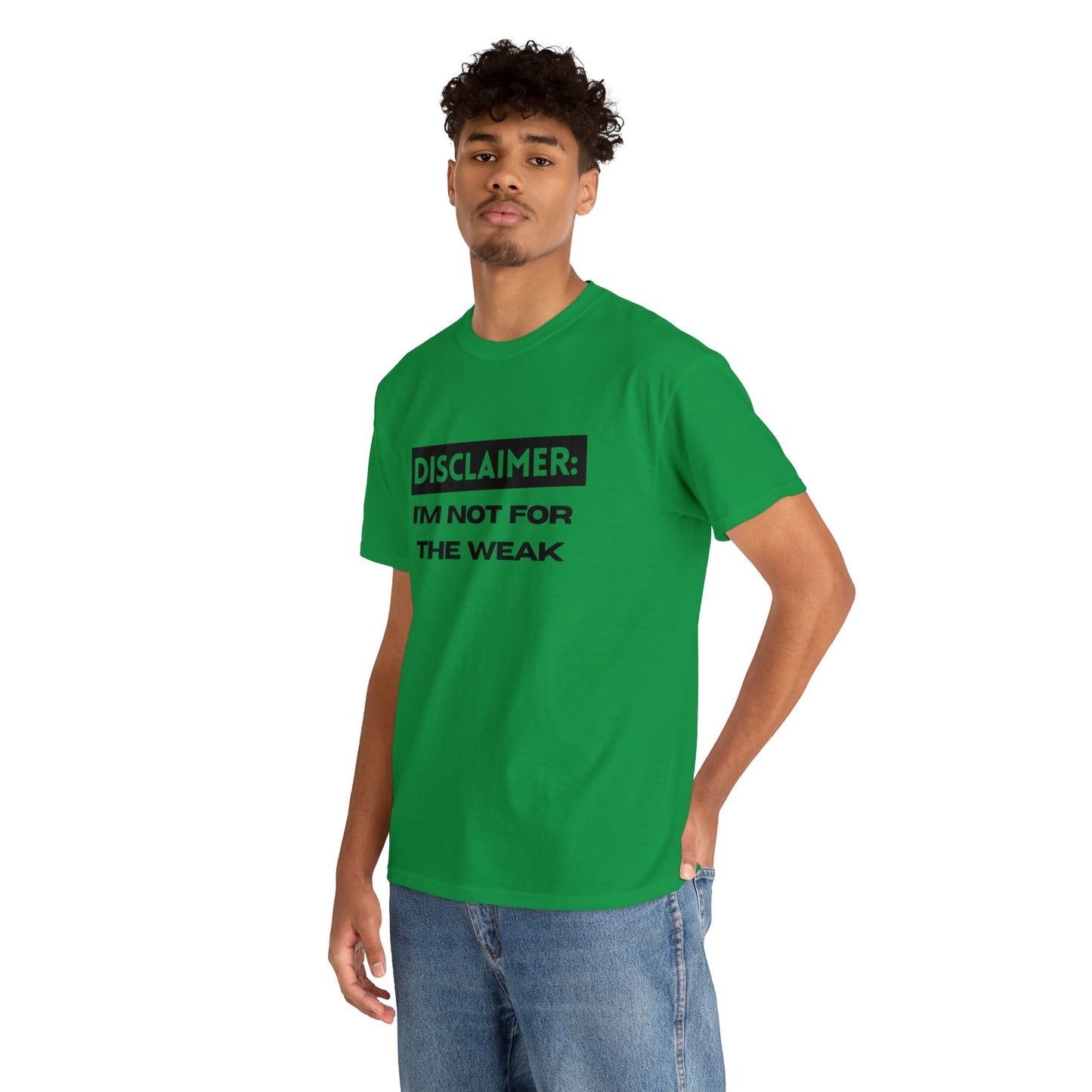 Disclaimer: I'M Not For The Weak Unisex Heavy Cotton Tee_BLK