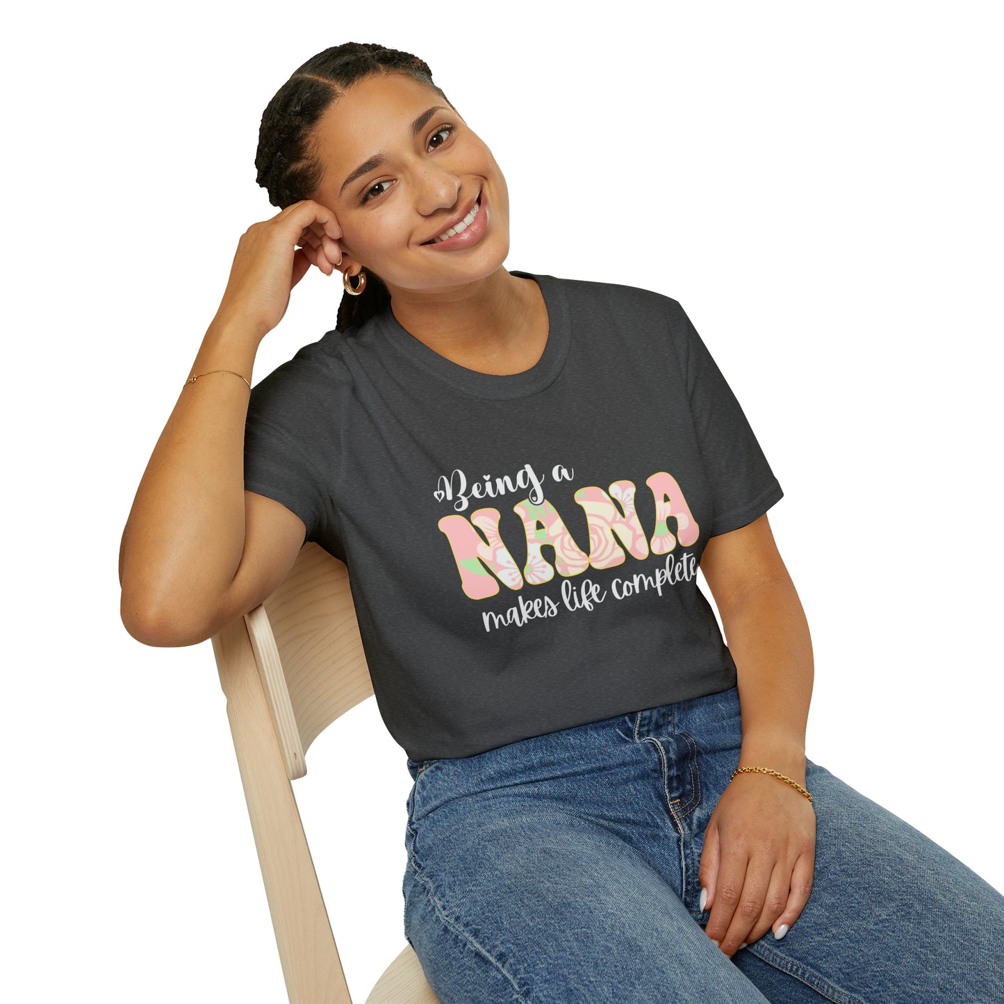 Being a Nana Makes Life Complete Unisex Softstyle T-Shirt